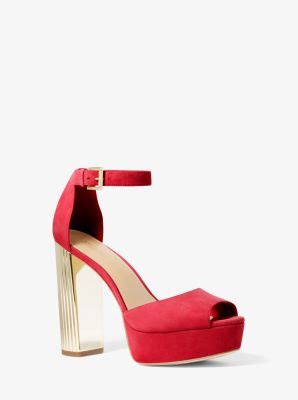 michael kors porter suede platform sandal|michael kors mackenzie platform sandals.